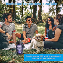 Carica l'immagine nel visualizzatore di Gallery, PALONE TMACTIME Lampada Antizanzare Elettrica, 4500V 20W UV Zanzariera Elettrica Impermeabile IPX4, per Insetticida Zanzare per Casa Giardino Interno Esterno Cucina, con 1 Spazzole Pulite