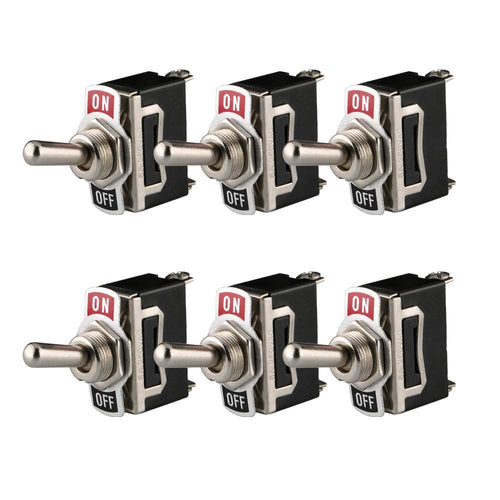 Gebildet 6 pezzi Interruttore a Levetta SPST, AC125V 10A / AC250V 125v/250v