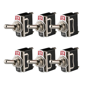 Gebildet 6 pezzi Interruttore a Levetta SPST, AC125V 10A / AC250V 125v/250v
