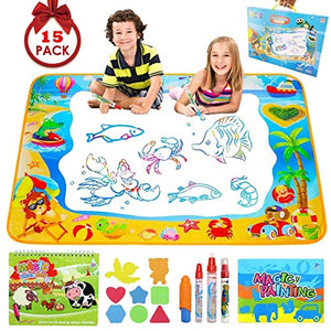 Pachock Grande Doodle Tappeto Magico 100CM x 70CM, Acqua Tappeto... - Ilgrandebazar