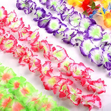 Carica l'immagine nel visualizzatore di Gallery, Yojoloin 24 Pezzi Hawaiian Leis Luau Fiori con 12 bracciali 6 Fasce e 6...