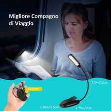 Carica l'immagine nel visualizzatore di Gallery, Lampada da Lettura con 60 ore di Autonomia【Nuovo Design nel 2020】Lampada Clip Ricaricabile con 7 LED 9 Modalità, 360°Flessibile Lampada Libro per di Notte, E-Reader,Bambino,Kindle, Studio,Letto,Tablet