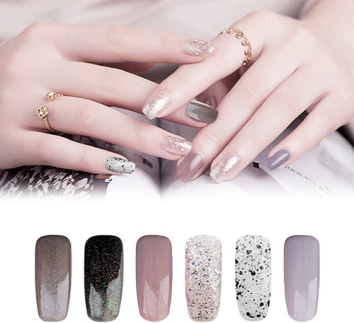 KADS 6PCS Soak Off UV LED Smalto semipermanente in Gel gel polish Nail Art set