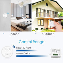 Carica l&#39;immagine nel visualizzatore di Gallery, Paio Interruttore per Luce Senza Fili, LoraTap 2pz Interruttori Remoto con Base Magnetica + 1 Ricevitore a Relè, Telecomando 200m 230V, On/Off Switch Wireless per Lampade e Apparecchi Elettrici