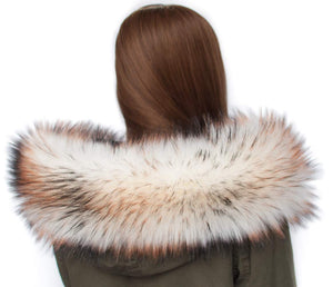 Chic Vibe sciarpa in pelliccia sintetica, con cappuccio e volpe...