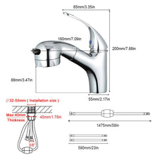 Carica l&#39;immagine nel visualizzatore di Gallery, GAVAER Rubinetto Bagno Lavabo con Doccetta Estraibile e Spruzzatore a Doppia...