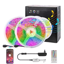 Carica l'immagine nel visualizzatore di Gallery, 10m Striscia LED RGB 5050, COOLAPA Bluetooth led striscia con 300 LEDs 12V...