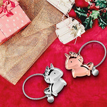 Carica l&#39;immagine nel visualizzatore di Gallery, QGWZ Portachiavi Amante 1 Paio Carino Key chain e Uomo Donna Amore ad Anello...