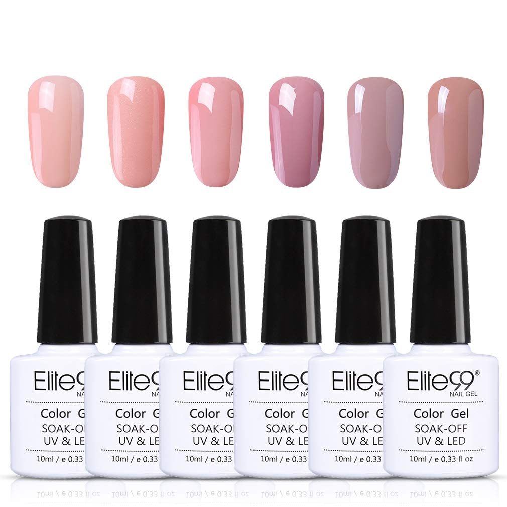 Elite99 Smalto Semipermanente in Gel UV LED, per Unghie, Kit 001 Nudo - Ilgrandebazar