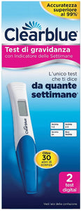 Clearblue Test di Gravidanza Digitale con Indicatore delle Settimane - Pacco con 2 test