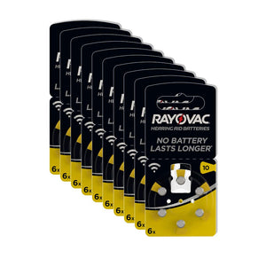 Rayovac 60, Batterie per Apparecchi Acustici Zinco Aria Modello 10, Giallo - Ilgrandebazar