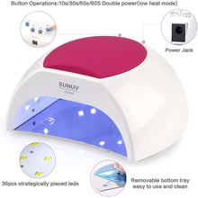 Carica l&#39;immagine nel visualizzatore di Gallery, SUNUV SUN2C Lampada Unghie UV LED da 48W Manicure/Pedicure LED per Smalti in Gel,in Automatico Sensore Lampada LED unghie per LED UV Professionale per Manicure Sensore con 4 Timer Preimpostati
