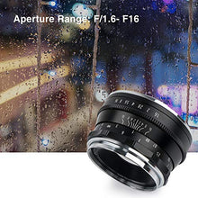 Carica l&#39;immagine nel visualizzatore di Gallery, Pergear 35mm F1.6 Obiettivo fisso Prime Focus per telecamere Fujifilm...