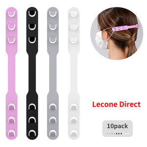 Lecone Maschera Antiscivolo Gancio per l'orecchio Bambino Regolatore di prevenzione per Mal d'orecchi Regolabile Anti-Gancio con Maschera (10 Pezzi)