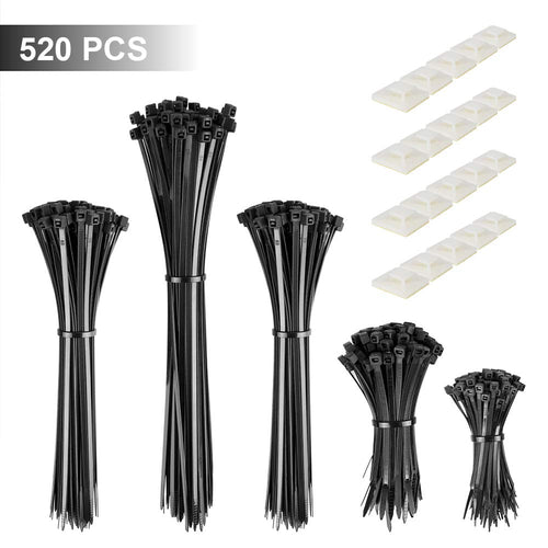 500 Pezzi Fascette stringicavo autobloccanti in nylon,Fascette Plastica per... - Ilgrandebazar