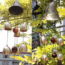 Carica l'immagine nel visualizzatore di Gallery, Yizunnu - Scacciapensieri con campana e campanelle, in metallo, per esterni e interni, decorazione per la casa, 40 cm