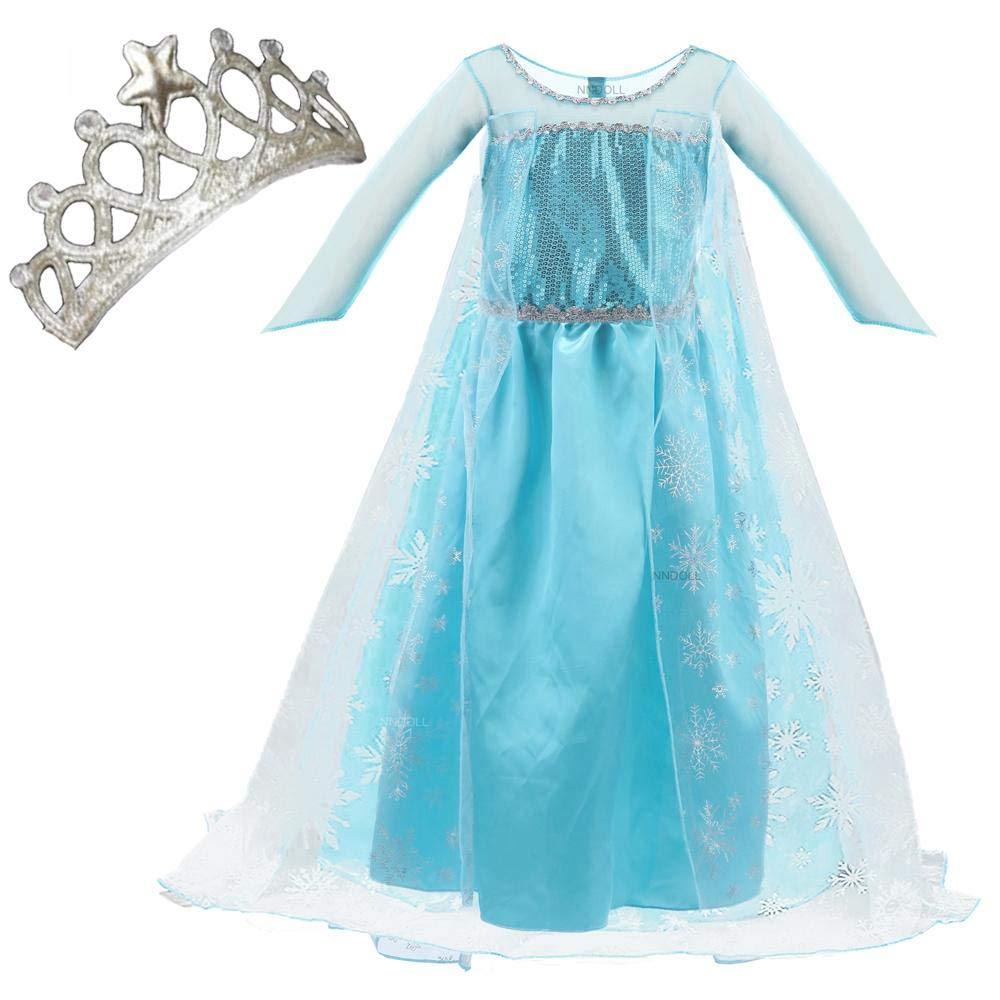 Costume Principessa Belle Bambina 5-6 anni Vestito Carnevale