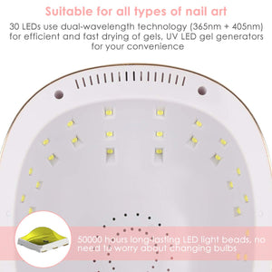 NAVANINO Lampada Unghie UV LED, Sensore Automatico Intelligente e Display... - Ilgrandebazar