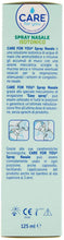 Carica l'immagine nel visualizzatore di Gallery, None Care For You Spray Nasale Isotonico, con Acqua di Mare Ricca di Oligoelementi, per la Pulizia Quotidiana Del Naso, 125 ml