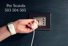 Carica l&#39;immagine nel visualizzatore di Gallery, LEDLUX 2 Pezzi Moduli Compatibile Bticino Living Light Caricatore USB 5V Nero - Ilgrandebazar