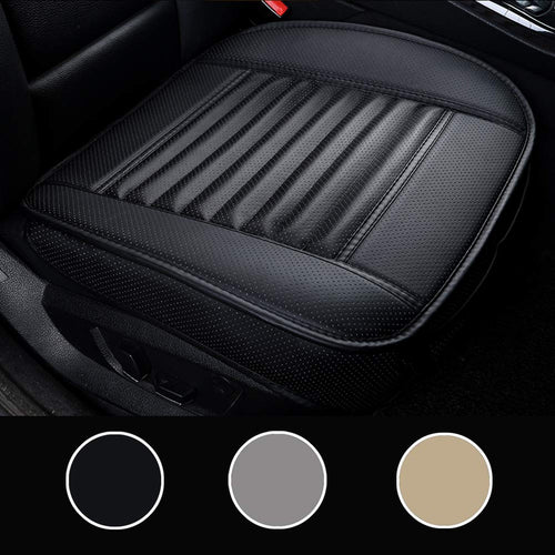 LUOLLOVE Coprisedile Universale Auto Pelle per Sedile Anteriori 1-Pezzo Nero - Ilgrandebazar