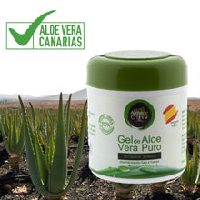 Carica l&#39;immagine nel visualizzatore di Gallery, Gel idratante 100% naturale di Aloe Vera 500 ml per pelli 500ml., verde