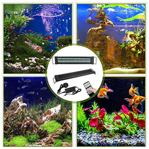 Powcan, lampada per acquario, 72 LED, con controller a infrarossi, con...