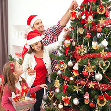 Carica l'immagine nel visualizzatore di Gallery, EYCLFY 52 Pezzi Stelle in Paglia Decorazioni Natalizie per Albero, Decori Albero Natale da Appendere Particolari, Addobbi Natalizi per Albero Angeli Paglia