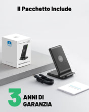 Carica l&#39;immagine nel visualizzatore di Gallery, Caricatore Wireless, INIU 15W Certificato Qi Ricarica Rapida Wireless Phone Charger Holder Wireless Luce adattiv Supporto Telefono per iPhone 15 14 13 12 11 Pro Max Samsung Galaxy Google Pixel