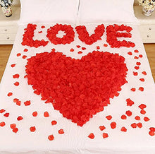 Carica l&#39;immagine nel visualizzatore di Gallery, CHSYOO 1000 x Rose Artificiali Foglie Fiori Confetti, Decorazione Rosso