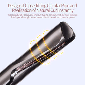 Piastra Capelli Curl & Straight, 2 in 1 Ferro Arricciacapelli, Tormalina gold - Ilgrandebazar