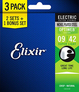 Elixir corde 16550 acciaio nichelato per chitarra elettrica con 9-42 - Ilgrandebazar