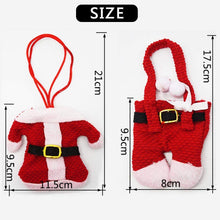 Carica l'immagine nel visualizzatore di Gallery, BESTZY 6pcs Portaposate Natalizie Babbo Natale Tasche Posate per Forchetta Cucchiaio Decorazione della Tavolo di Natale