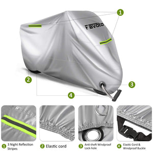Favoto Telo per Moto Impermeabile Coprimoto in Materiale Oxford Argento - Ilgrandebazar