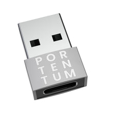 Carica l&#39;immagine nel visualizzatore di Gallery, PORTENTUM adattatore USB c USB a - USB C Femmina a USB Maschio, Velocità 2.0, 480 MB, corpo premium in zinco ad alta resistenza al calore - adattatore USB a Tipo C di soli 4 grammi
