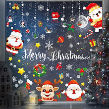 Carica l&#39;immagine nel visualizzatore di Gallery, Vetrofanie Natalizie 159 PZ, YOXISA Adesivi Natalizi per Finestre Riutilizzabili, Stickers Natalizi Rimovibile Statici in PVC, Vetrofanie Natale Contiene Fiocco di Neve, Natalizia Alci, Babbo Natale