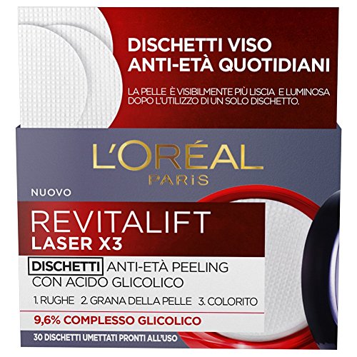 L'Oréal Paris Revitalift Laser X3 Dischetti Viso Anti-Età Antirughe Peeling... - Ilgrandebazar