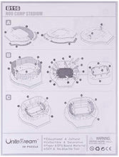 Carica l'immagine nel visualizzatore di Gallery, Auveach Puzzle Tridimensionale 3D Famoso in Tutto Il Mondo Campo da Calcio 2019 Puzzle per Bambini Ragazzi Giocattolo con Inserto di Incantesimo Fai-da-Te (NOU Camp Stadium (Spagna))