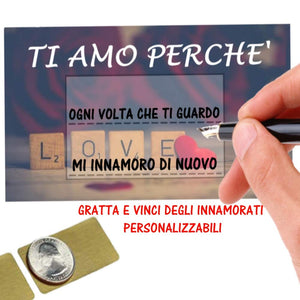 Gratta E Vinci Personalizzato Degli Innamorati Horus Creations Ti Amo Perché - Ilgrandebazar