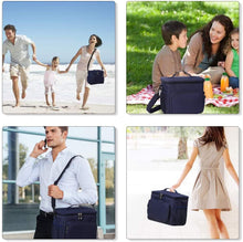 Carica l&#39;immagine nel visualizzatore di Gallery, esonmus Borsa Termica Pranzo, Borse Frigo Piccola Cibo Alimentazione con Grande capacità e Maniglia Durevole Lunch Box per Campeggio Lavoro Scuola Picnic 10L (Blu)