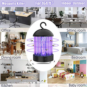 Lampada Zanzara Elettrica, Luce UV Attira Zapper per Zanzare a Scossa...