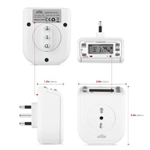 Carica l&#39;immagine nel visualizzatore di Gallery, SIMBR Presa Timer, Programmatore Timer Digitale Professionale Bianco-1