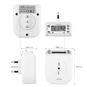 SIMBR Presa Timer, Programmatore Timer Digitale Professionale Bianco-1