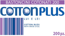 Carica l'immagine nel visualizzatore di Gallery, Cotton Plus BASTONCINI COTONATI 200 pz. - LINEA BEAUTY | Igienici e delicati