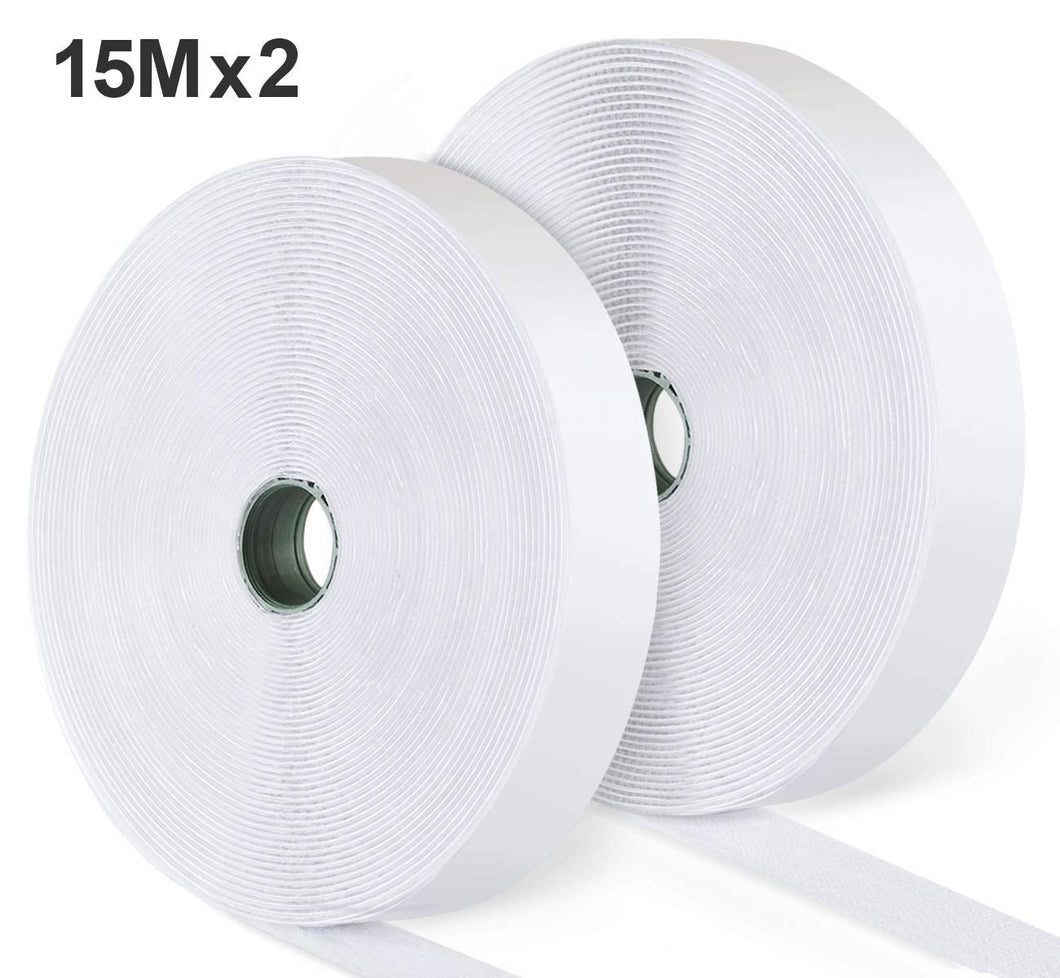 Ilauke 15M Nastro Adesivo Velcro per Zanzariera  Bianco - Ilgrandebazar