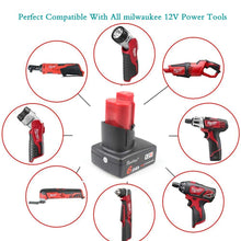 Carica l&#39;immagine nel visualizzatore di Gallery, Waitley 12V 6.0Ah/6000mah Milwaukee M12 Li-Ion Batteria di ricambio Per 6.0Ah - Ilgrandebazar