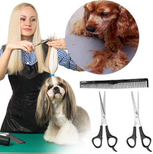 Carica l'immagine nel visualizzatore di Gallery, Forbici Parrucchiere Professionali Set, Dhaose Forbici per capelli Set in Acciaio Inossidabile per Assottigliamento Set con Pettine