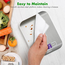 Carica l'immagine nel visualizzatore di Gallery, GPISEN Bilancia da Cucina Smart Digitale con Funzione Tare,5kg/11 lbs Professionale Acciaio Inox Alta Precision Bilancia Elettronica per la Casa e la Cucina,Argento,(2 Batteries Incluse)