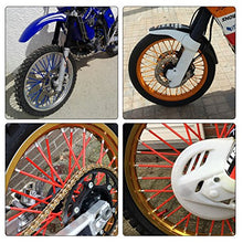 Carica l&#39;immagine nel visualizzatore di Gallery, Copriraggi Moto Motocross 72 PCS Copri Raggi Spoke Skins Motociclo Rosso