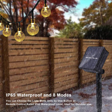 Carica l'immagine nel visualizzatore di Gallery, Catena Luminosa Esterno, TOGAVE LED Luce Stringa Solari Lucine 50 LED Lampadines IP65 Impermeabile Luci Da Esterno per Giardino, Matrimonio, Festa Bianco Caldo [Classe di efficienza energetica A+++]